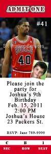 Birthday Invitations NY Knicks & Chicago Bulls Perslzed  