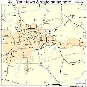  Street & Road Map of Taylorsville, North Carolina NC 