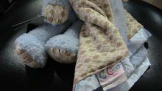 NEW Cocalo Baby Bear & Blankie Blue Brown Argyle Design Baby Blanket 