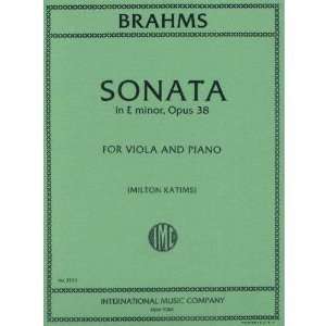  Brahms, Johannes   Sonata No. 1 in e minor Op. 38 for Viola 