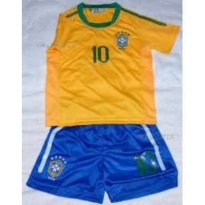 Brazil Brasil Soccer Jersey Set #10 Kaka kids youth size 24  