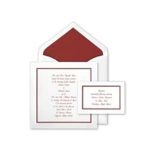  Red Border Classic Square Invitation Health & Personal 