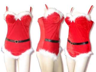 NEW Christmas COSTUME Sexy MS SANTA Underwire Bodysuit  