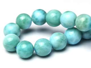 RM72 Dominica Blue Larimar Gemstone crystal gift 10.5 11mm beads 