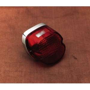 Drag Specialties Laydown Taillight Lens with Top Tag Window   Red 12 