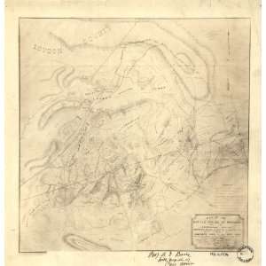 Civil War Map Map of the battle fields of Manassas and the 