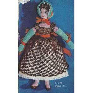  Vintage Crochet PATTERN to make   Old Fashioned Josephine Soft Doll 