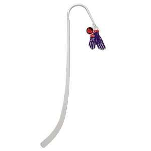   Silver Plated Charm Bookmark with Siam Swarovski Drop: Office Products