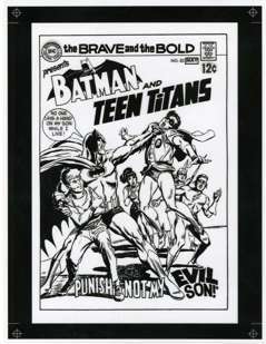 BRAVE AND THE BOLD #83 COVER Production ART   IRV NOVICK BATMAN TEEN 