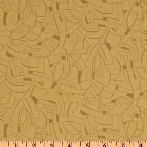   Gatsby Abstract Shapes Tan Fabric By The Yard Arts, Crafts & Sewing