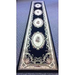  Traditional Area Rug Runner 32 In. X 15 Ft. 10 In. Black 
