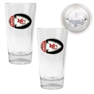  Kansas City Chiefs Pint Ale Beer Glasses: Sports 