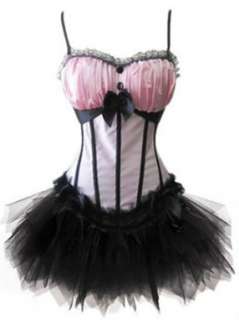 various colors Sexy padded plastic boned Lace up Corset Bustier/tutu 