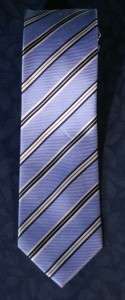 Nice Blue & White Diagonal Stripe HAINES & BONNER Tie  