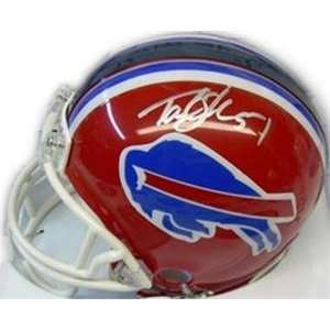  Takeo Spikes autographed Football Mini Helmet (Buffalo 