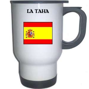  Spain (Espana)   LA TAHA White Stainless Steel Mug 