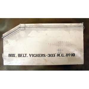  British Vickers MMG Steel Ammunition Can White 