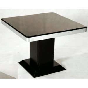  Monique Square Black Glass Lamp Table: Home Improvement