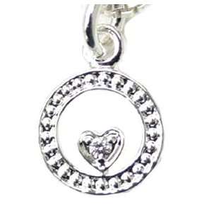   Letters  Charm O W/Czs 10MM IAAO (T33): Jeffrey David: Jewelry