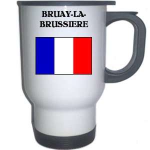  France   BRUAY LA BRUSSIERE White Stainless Steel Mug 