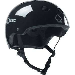  Pro Tec Classic Gloss Black Helmet   [Large]: Sports 