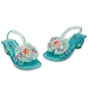 Disney Store Princess Ariel Shoes Slippers Costume w/Lights Jellies 