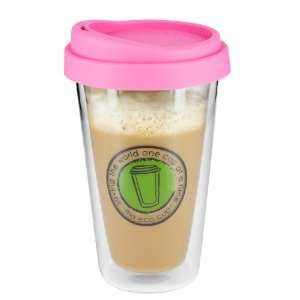 Smart Planet EC 37 12 Ounce Eco Glass Coffee Cup, Honeysuckle:  