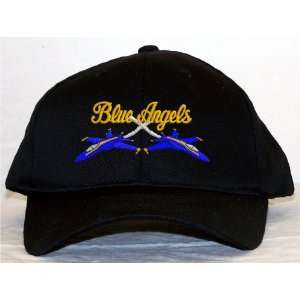 Blue Angels Embroidered Baseball Cap   Black