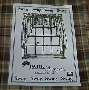 Pair Time Worn Plaid Cotton Unlined Window Swags 72Wx36L  