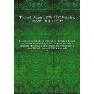   , 1799 1877,Menzies, Robert, 1801 1877, tr Tholuck:  Books
