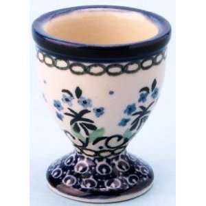 Polish Pottery Egg Cup 2 1/4 H:  Kitchen & Dining