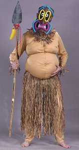  Big Kahuna Hawaiian Warrior Adult Costume Size Standard Clothing