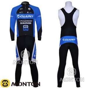  2011 giant long sleeve cycling bicycle jersey/wear + black 