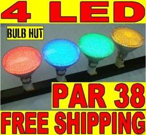Lot 4 PAR 38 BULBS LED Lamps BRIGHT COLORS! 5wt 150wt  