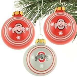 Ohio State Buckeyes Traditional Ornaments 3 Pack: Sports 