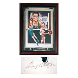  George Mikan Autographed / Signed Framed Litho (PSA/DNA 