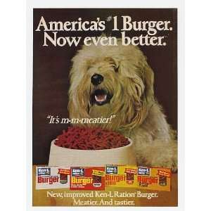  1978 Ken L Ration Burger Dog Food Terrier Print Ad (13945 