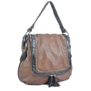 MDP00637BR Brown Deyce Kellie Quality PU Women Shoulder Bag Handbag 