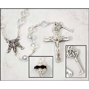  Black Key Of Heaven Rosary in gift box 