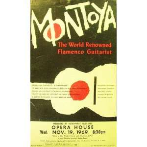  Montoya Seattle Original Cardboard Concert Poster 1969 