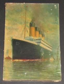 1911 White Star Line RMS Olympic Titanic Fred Pansing Oleograph 