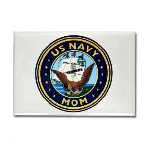  Rectangle Magnet US Navy Mom Bald Eagle Anchor and Ship 