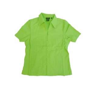  Afiva Womens Button Up Shirt Green Large 