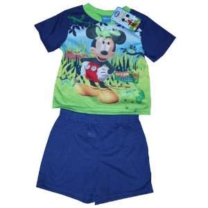  Disney Mickey Mouse T shirt & Pants Set Sleepwear Set Size 
