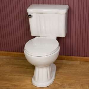 Sully Siphonic Two Piece Round Toilet   White: Home 