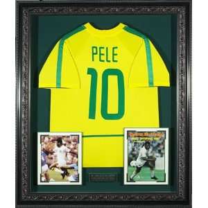  Pele   Signed & Framed   Soccer Jersey Display Sports 