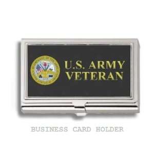   Army Vet Veteran Business Card Holder Case 