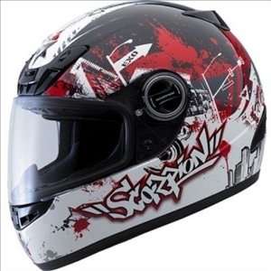   EXO 400 Motorcycle Helmet   Urban Destroyer, Red X Large: Automotive
