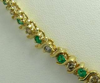Stunner! Colombian Emerald & Diamond Riveria Necklace  