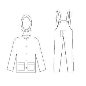  3 Piece Suit; Jacket, Bib Pants and Detachable Hood